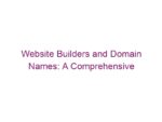 Website Builders and Domain Names: A Comprehensive Guide